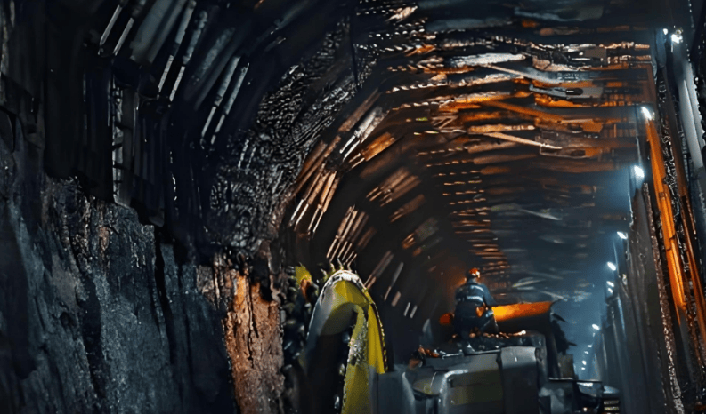 切顶与回采工艺现场